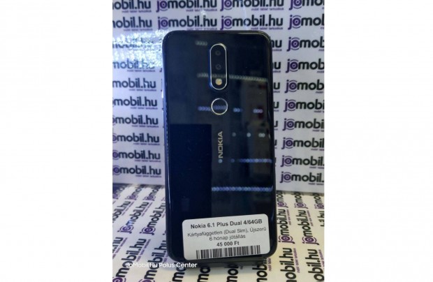 Nokia 6.1 Plus 2018 4/64GB Fekete Fggetlen Jtllssal