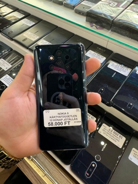 Nokia 9 Krtyafggetlen 128 GB, 12 h garancia