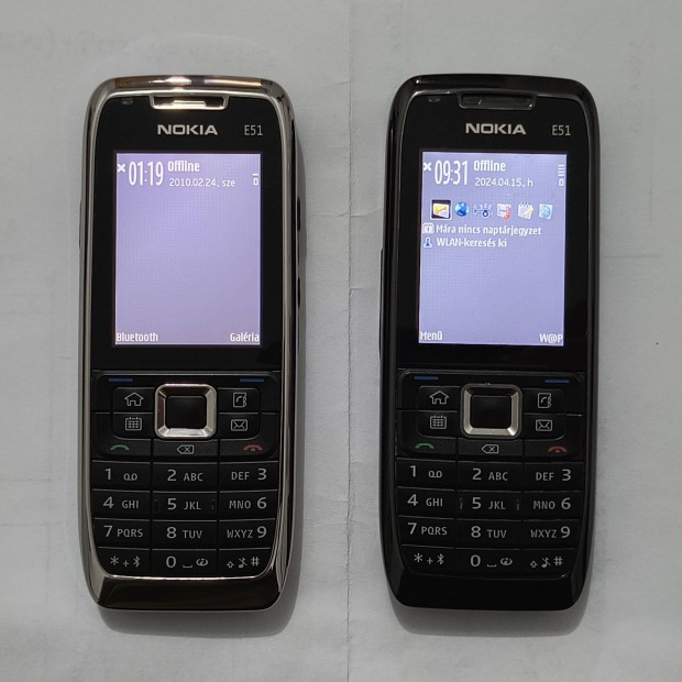 Nokia E51 prban, tltvel
