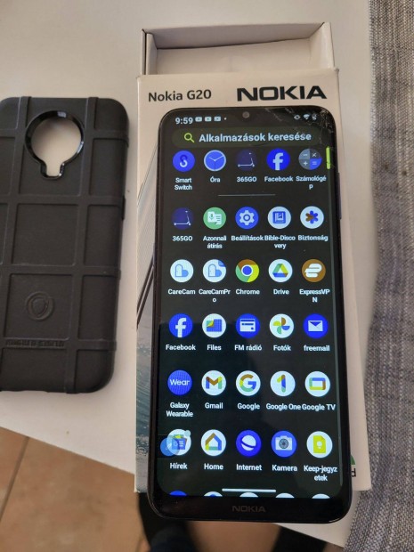 Nokia G20 jszer repedt kpernys, dobozban, minden tartozkval