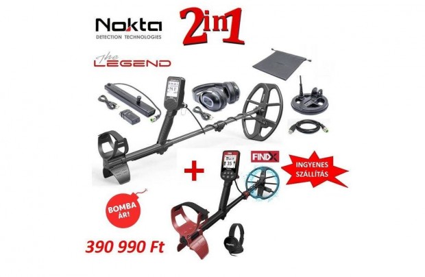 Nokta Legend + Findx 2in1 fémkereső fémdetektor csomag