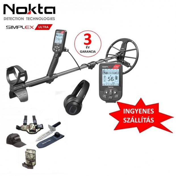 Nokta Simplex Ultra WHP fmkeres fmdetektor + Starter Pack