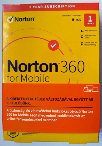 Norton 360 for Mobile biztonsgi csomag licenc 1 vre