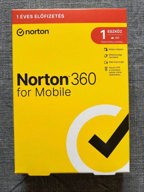 Norton 360 for mobile 1 ves elfizets 1 eszkzre (IOS)