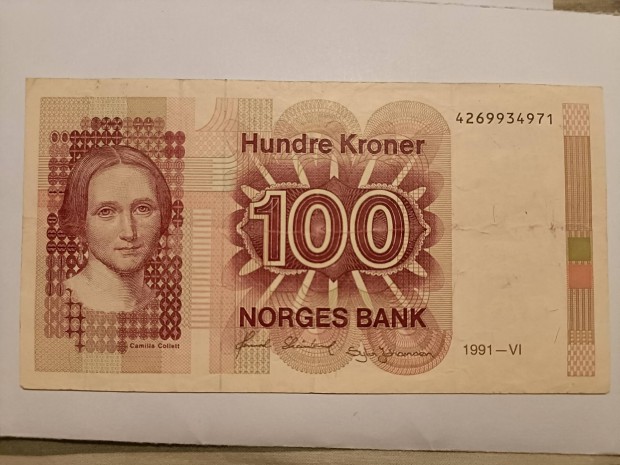 Norvgia 100 korona 1991