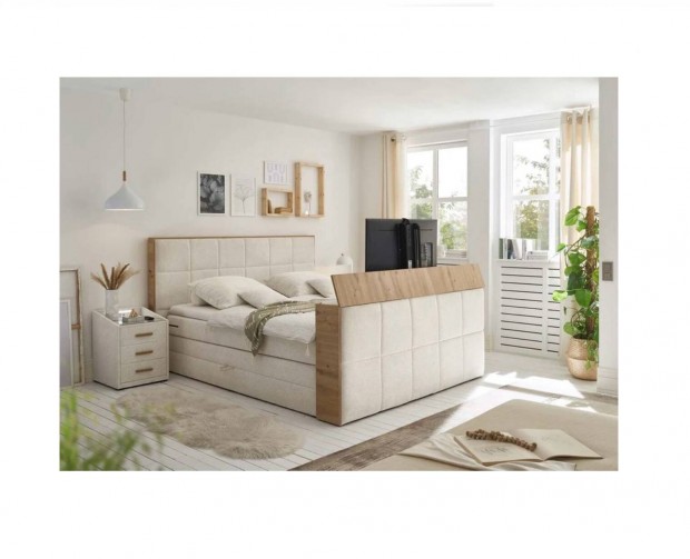 Novara boxspring gy / kontinentlis gy  motoros TV tartval