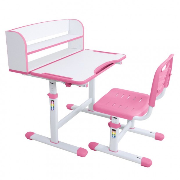 N�vekv� �r�asztal �s sz�k, r�zsasz�n/feh�r, set ZION