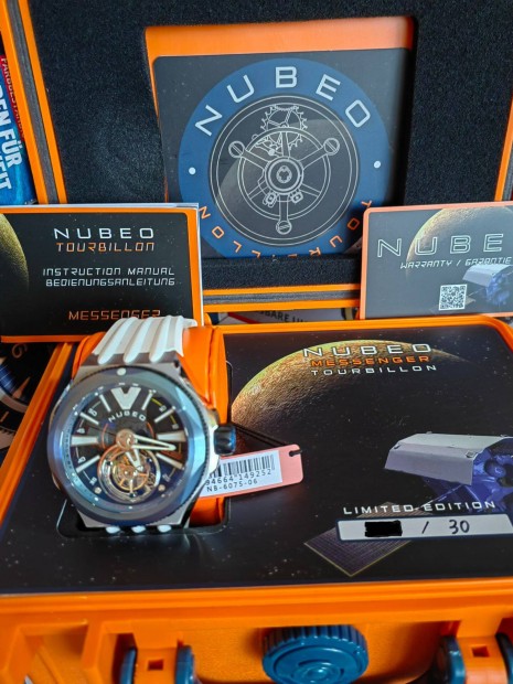Nubeo Tourbillon Messenger 30 darabos Limitált kiadás Vadonatúj 2 év