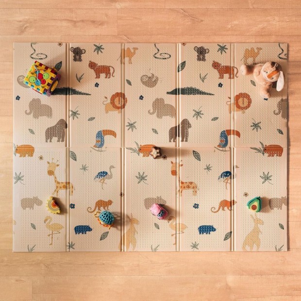 Nuby 2 oldalú szivacs játszószőnyeg 200x150x1cm, OUTLET termék