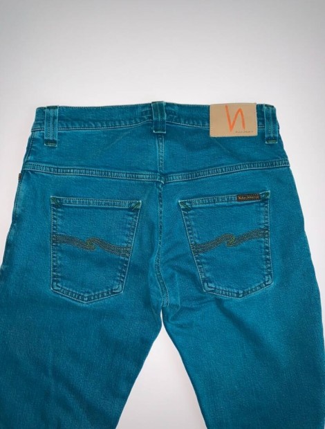 Nudie Organic Jeans Thin Finn Original Icon Blue farmer