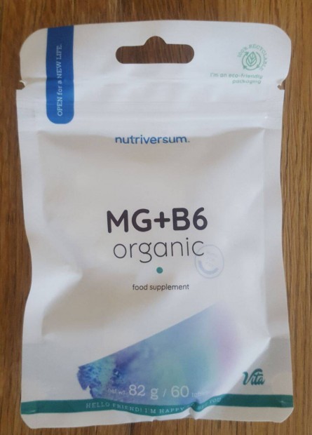 Nutriversum VEG Organic Magnzium + B6-vitamin (60 Tabletta) Akci %%