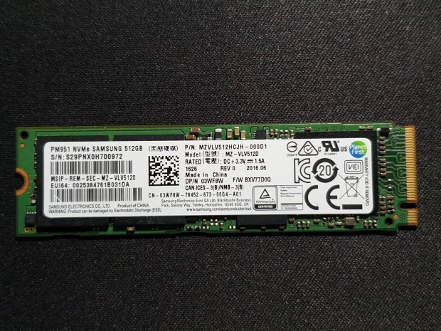 Nvme Samsung SSD 512 GB