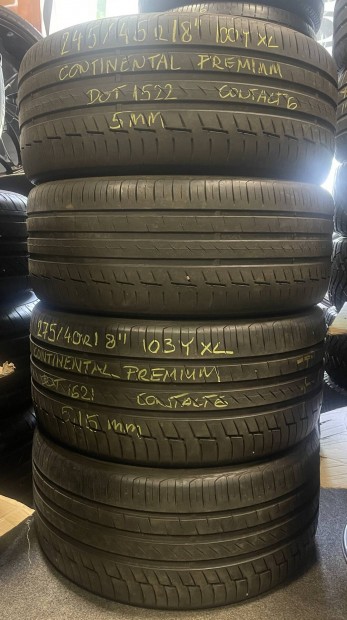 Nyárigumi szett 245/45 18 és 275/40 18 Continental