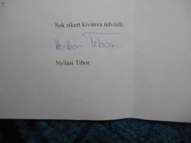 Nyilasi Tibor autogram