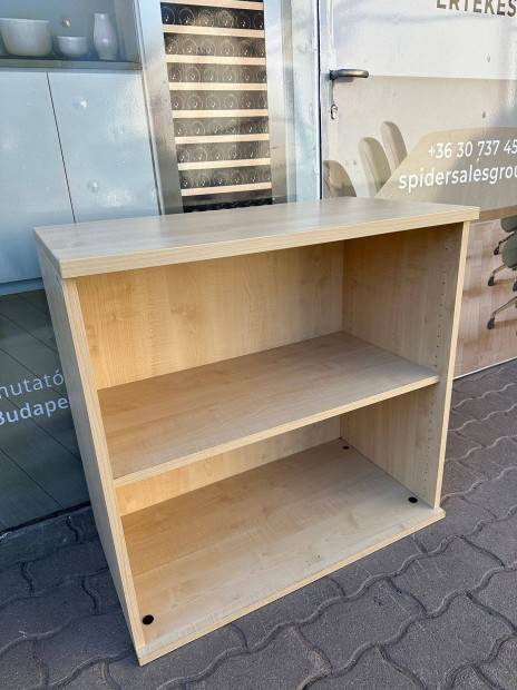 Nyitott szekr�ny, polcos, juhar sz�n�, 80x78 cm - haszn�lt irodab�tor