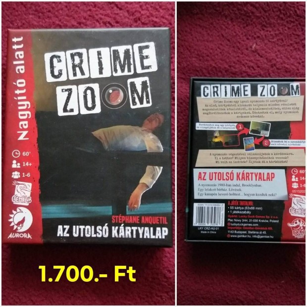 Nyomozs krtyajtk - Crime Zoom - Az utols krtyalap