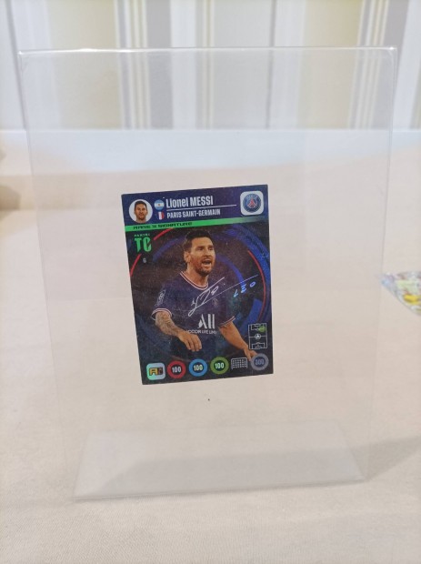 Nyomtatottan aláírt Lionel Messi focis kártya