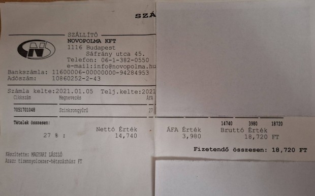 Nysa .Zuk szinkrongyr 4 seb vlthoz