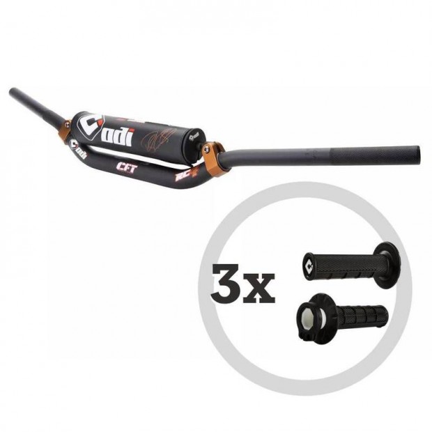 ODI kormány készlet - CFT Podium MX + 3 pár MX V2 Lock-On fél-waffle m