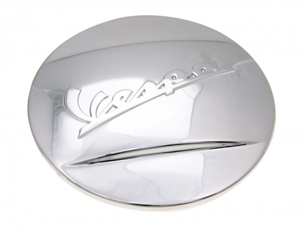 OEM krómozott "Vespa" variátorfedél sapka - Vespa GTS, LX, L