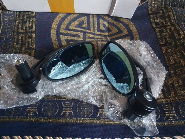 OEM motoros visszapillant� t�k�r k�szlet, 2 db - �j, fekete, f�m