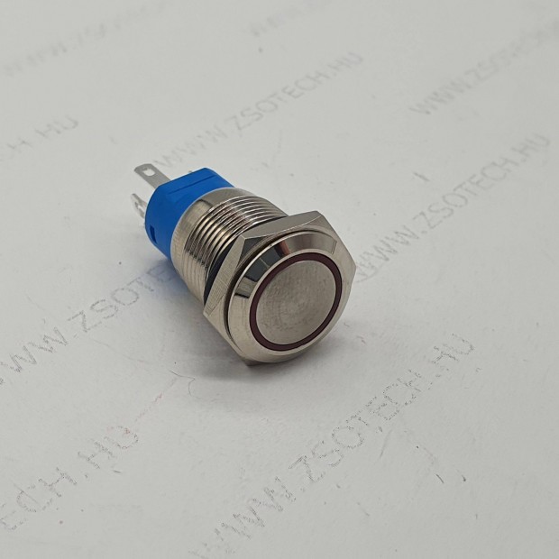 OFF/(ON) Cseng Nyomgomb nyom gomb 16mm LED vilgts fm vzhatlan