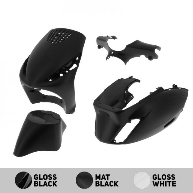 O PARTS karosszéria készlet matt fekete - Piaggio Zip (00-)