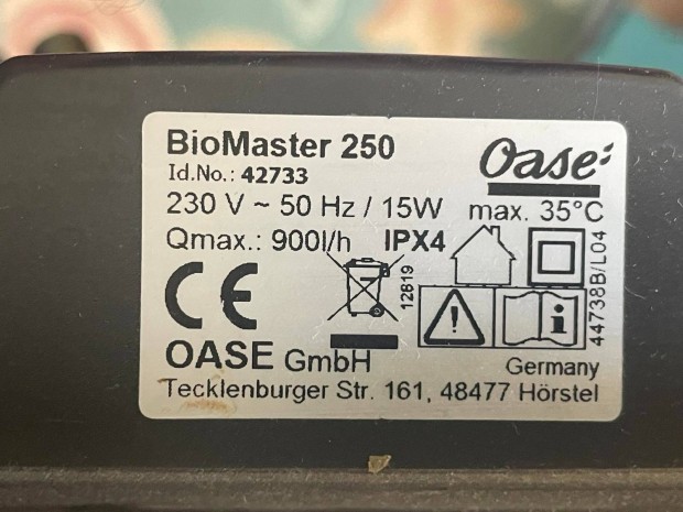 Oase Biomaster 250 kls szr