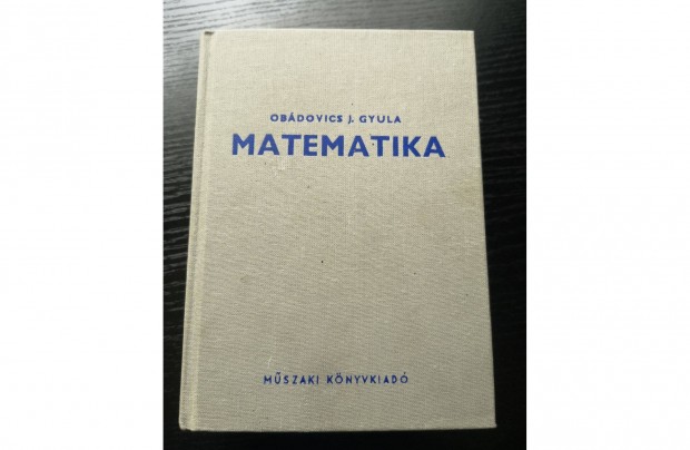 Obdovics J. Gyula: Matematika