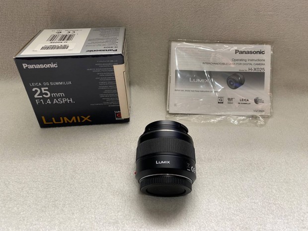 Objektv Panasonic Lumix G 25mm F1.4 elad!