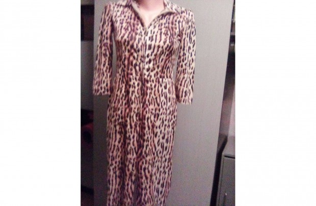 Ocelot mintás, zippzáras jersey overál, overall S méretben eladó