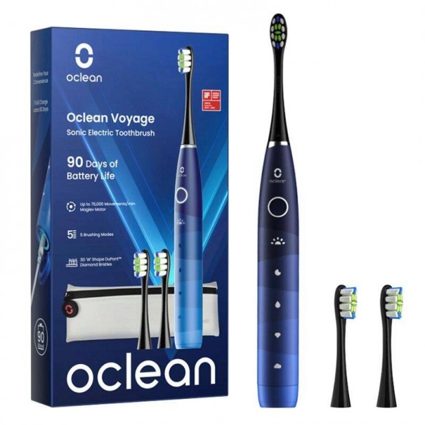 Oclean Voyage Sonic elektromos fogkefe, 3 fejjel, puha tokkal - kk