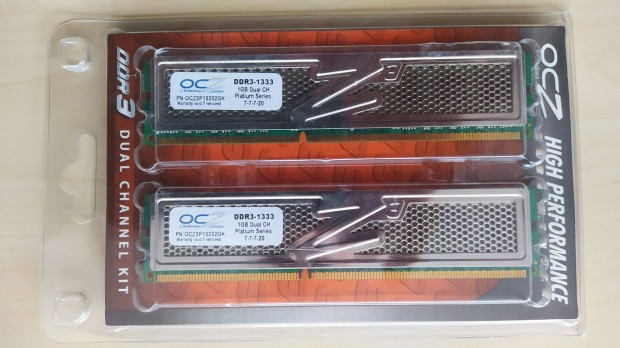 Ocz DDR3 1333 MHz 1333MHz 2 x 1 GB vagyis 2 GB 2GB RAM