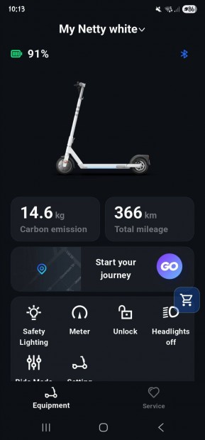 Okai neon fehér elektromos roller garanciával!!