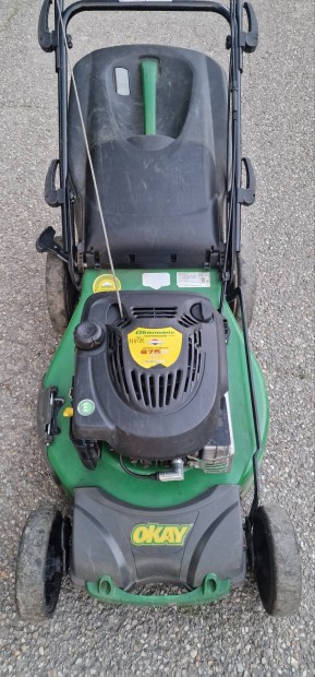 Okay önjárós fűgyűjtős fűnyíró Briggs 675EX motorral