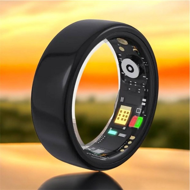 Okosgyr Smart ring fekete sznben vroxign/alvs mrs/pulzus 