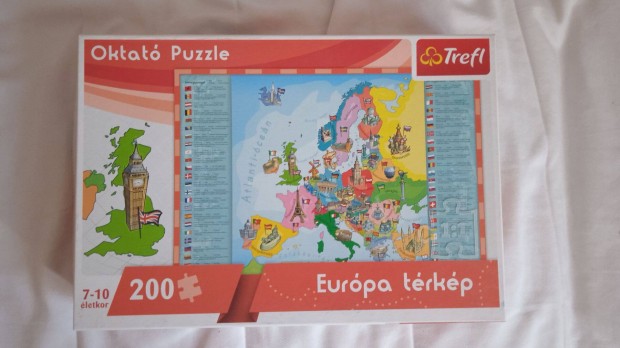 Oktat puzzle 200 db-os Eurpa trkp