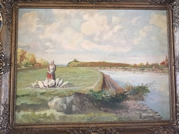 Olaj vászon festmény 94x74cm
