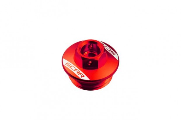 Olajbetöltő sapka Scar alumínium CRF 450 piros
