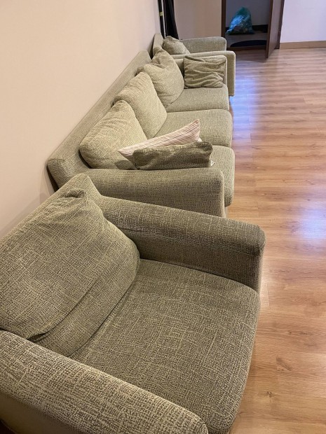 Olasz nappali bútor  kanapé + 2 fotel