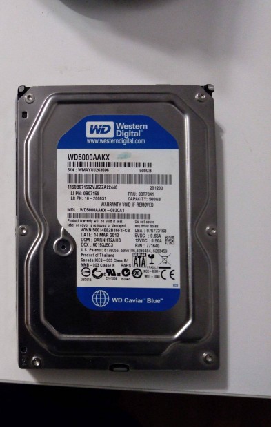 Olcs� 500gb merevlemez 500GB HDD 3.5" wester digital 2.900ft