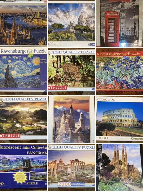 Olcs puzzle Ravensburger, Clementoni, Treffl, stb.