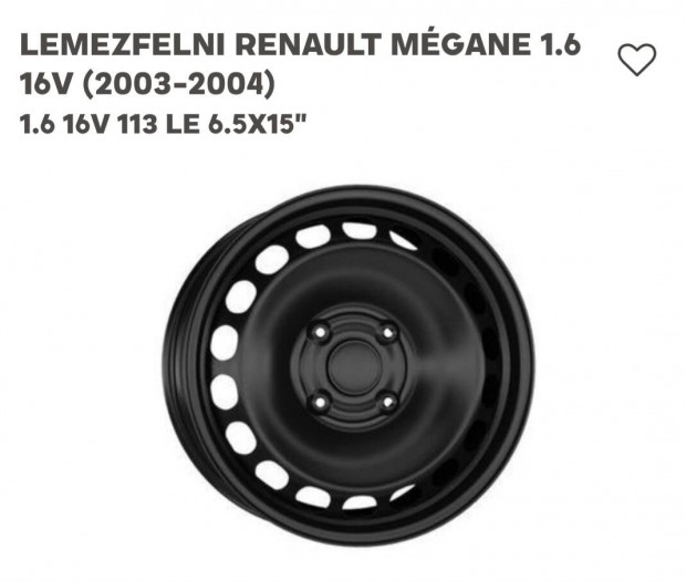 Olcsbb / 4 db lemezfelni, 6.5X15 15" Renault Megane 2004