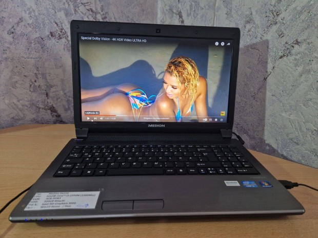 Olcsn Medion E 6228 Core I3 -2350M Laptop 4Gb/320Gb HD 3000 Szp ll