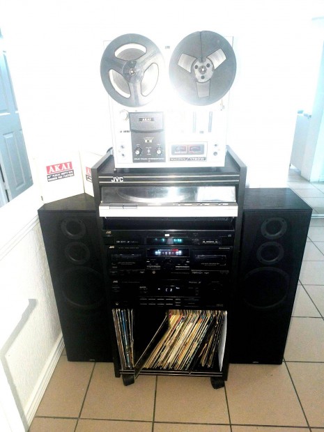 Old HiFi Akai JVC Jamo komplett torony, szalagos magnóval 129900Ft