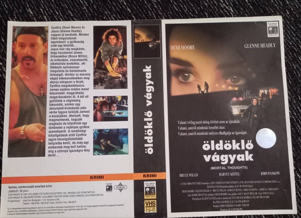 ldkl vgyak - krimi vhs- Bruce Willis