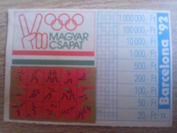 Olimpiai sorsjegy 1992 magyar csapat, Barcelona
