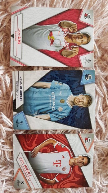 Olmo De Bruyne Musiala Topps focis krtya