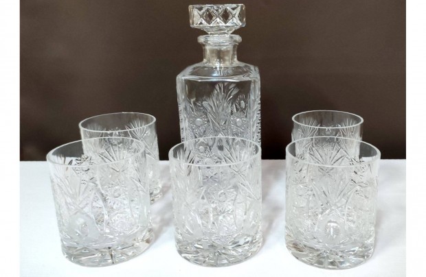 Ólomkristály whiskeys készlet