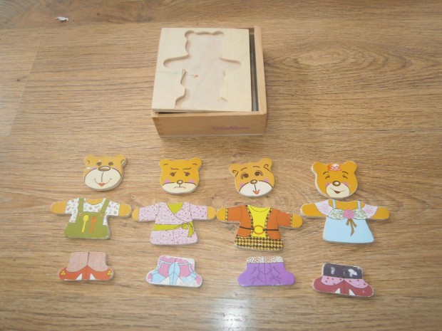 Öltöztethető maci család puzzle